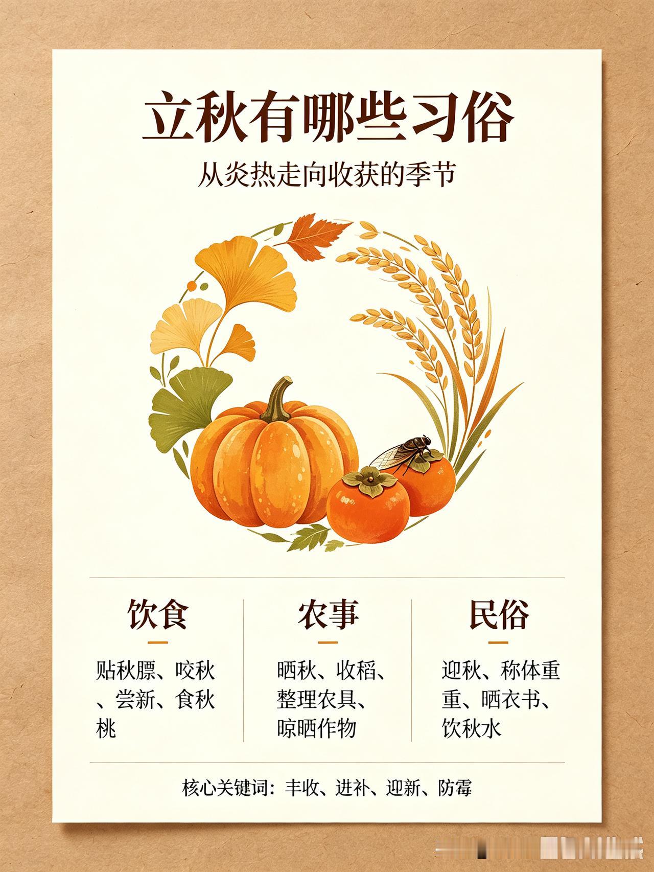 发现老祖宗的节气习俗，真的藏满生活智慧！今天立秋，这4个传统习俗简单又治愈，太有