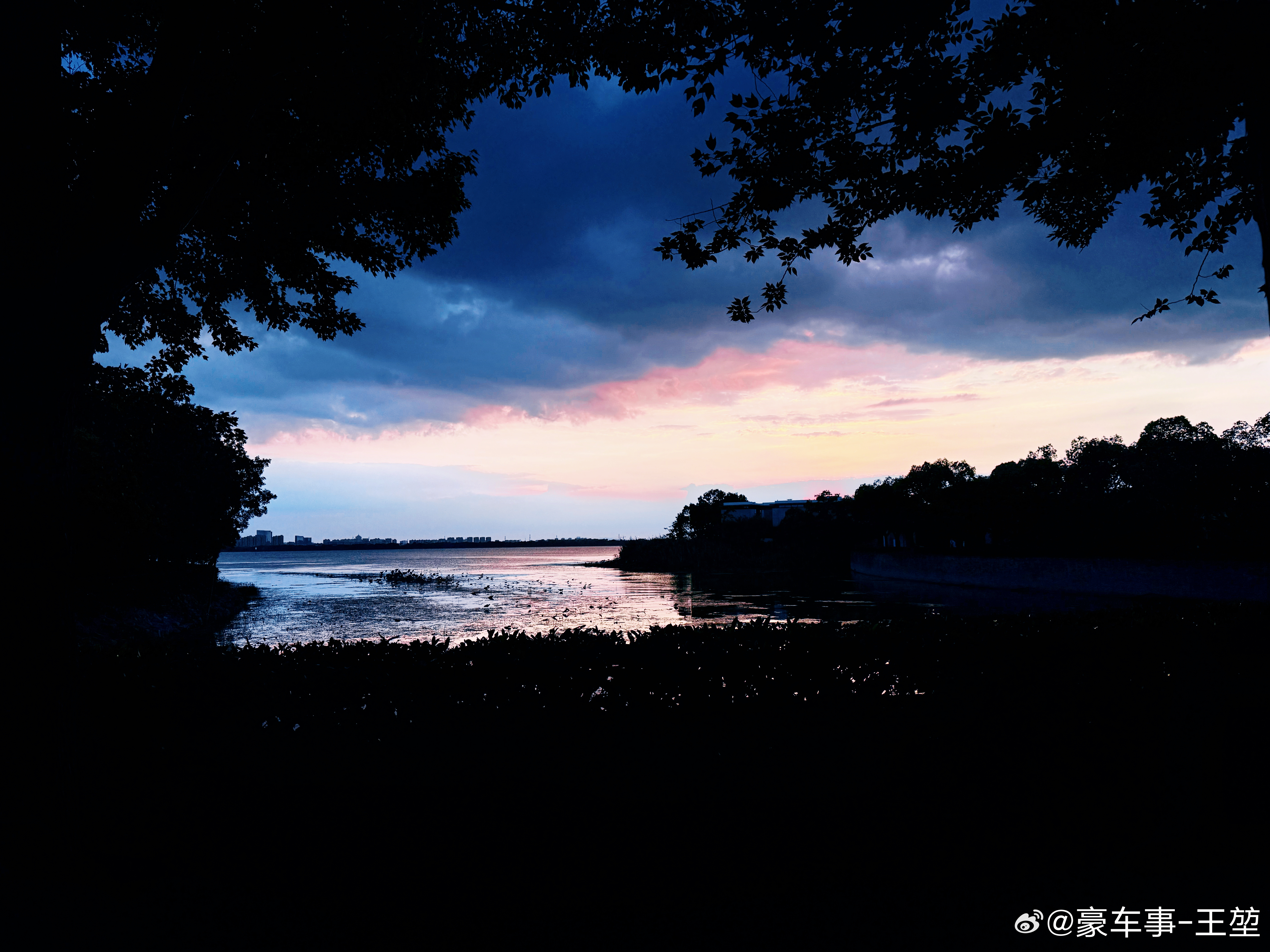 阳澄湖的晚霞超赞的 ​​​
