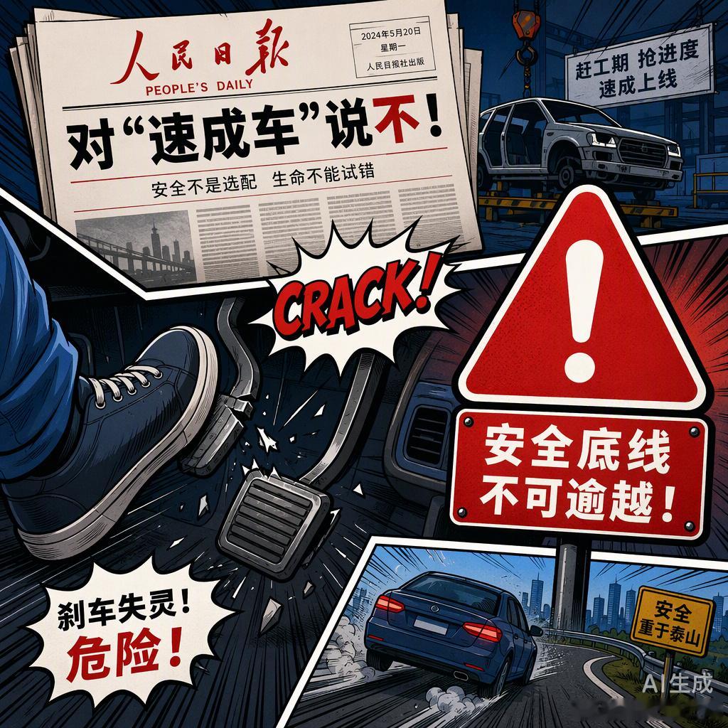 人民日报这次定调真是说到心坎里了。刹车踏板在开车途中直接断裂，这事儿光听着就让人