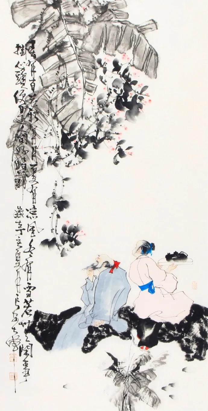 上联：娇花入眼丹青画
下联：[比心]

网络图片/诚谢侵删