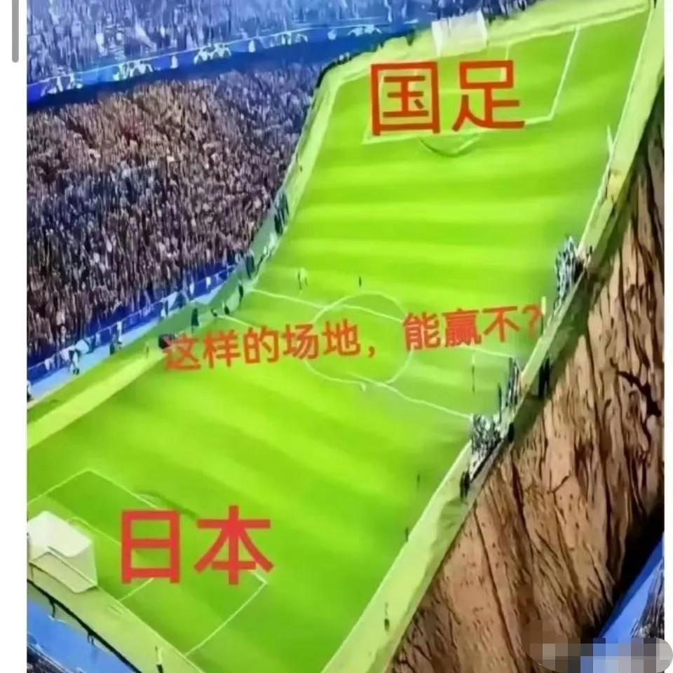 赢不了！上半场，国足1：0；下半场交换场地，日本10：1。[捂脸]