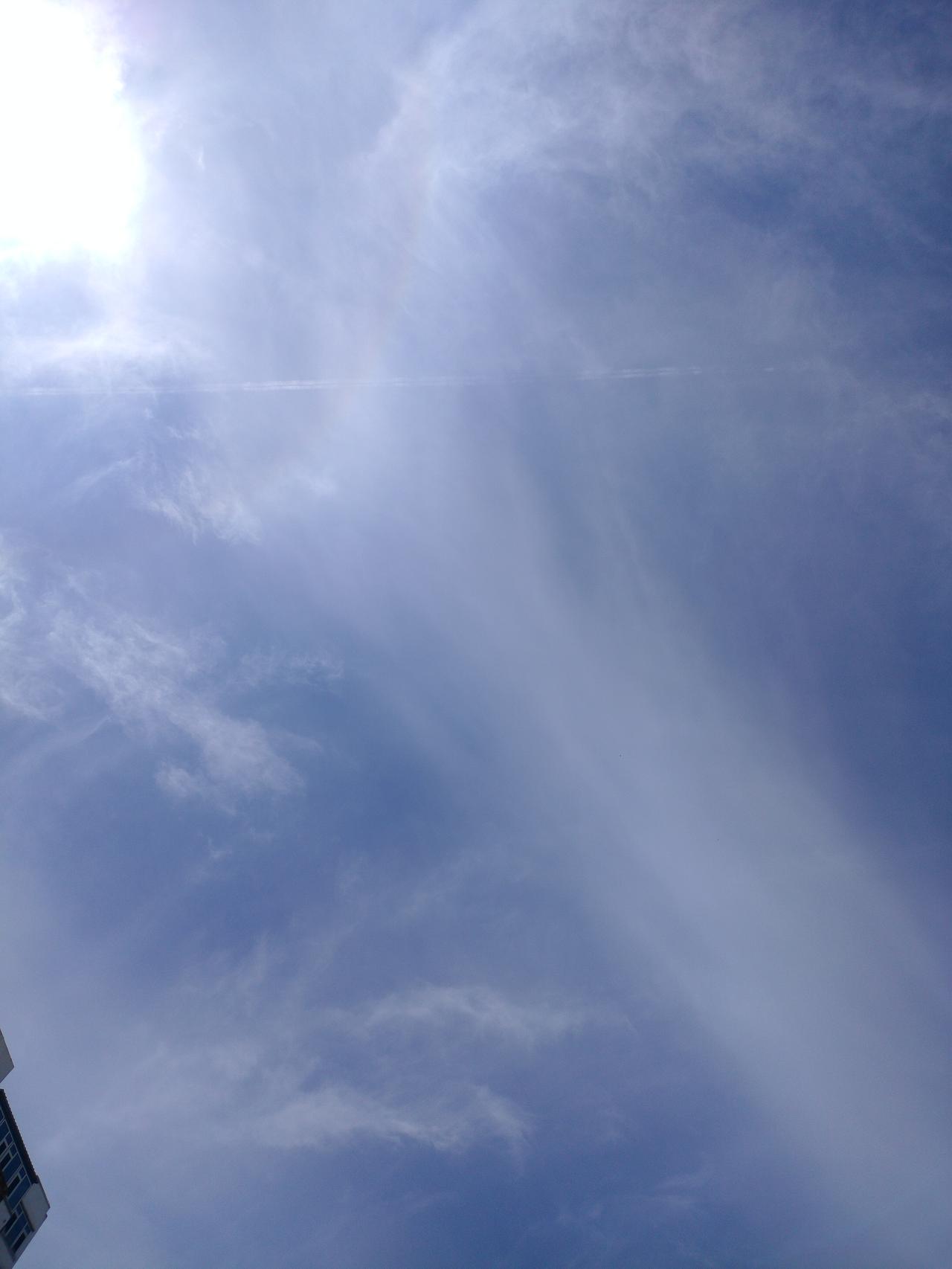 晒图笔记大赛今天拍到的天空，太美了，让我想到一个成语鹏程万里。