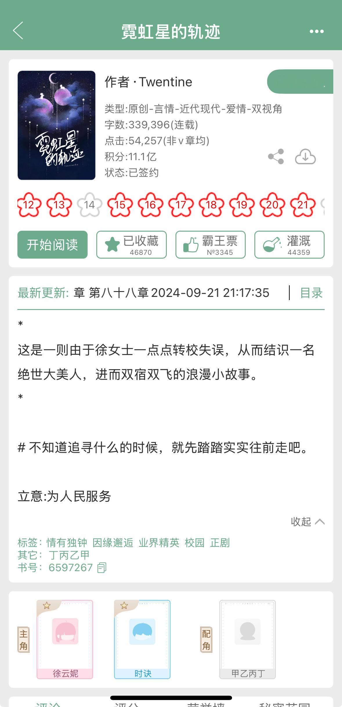 T大《霓虹星的轨迹》完结啦！ ​​​
