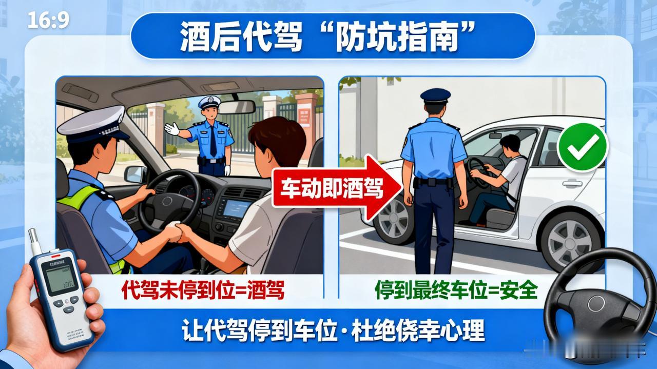 酒后叫代驾，也要防一手！
   
朋友叫了代驾，代驾把车开到小区门口让他自己开进