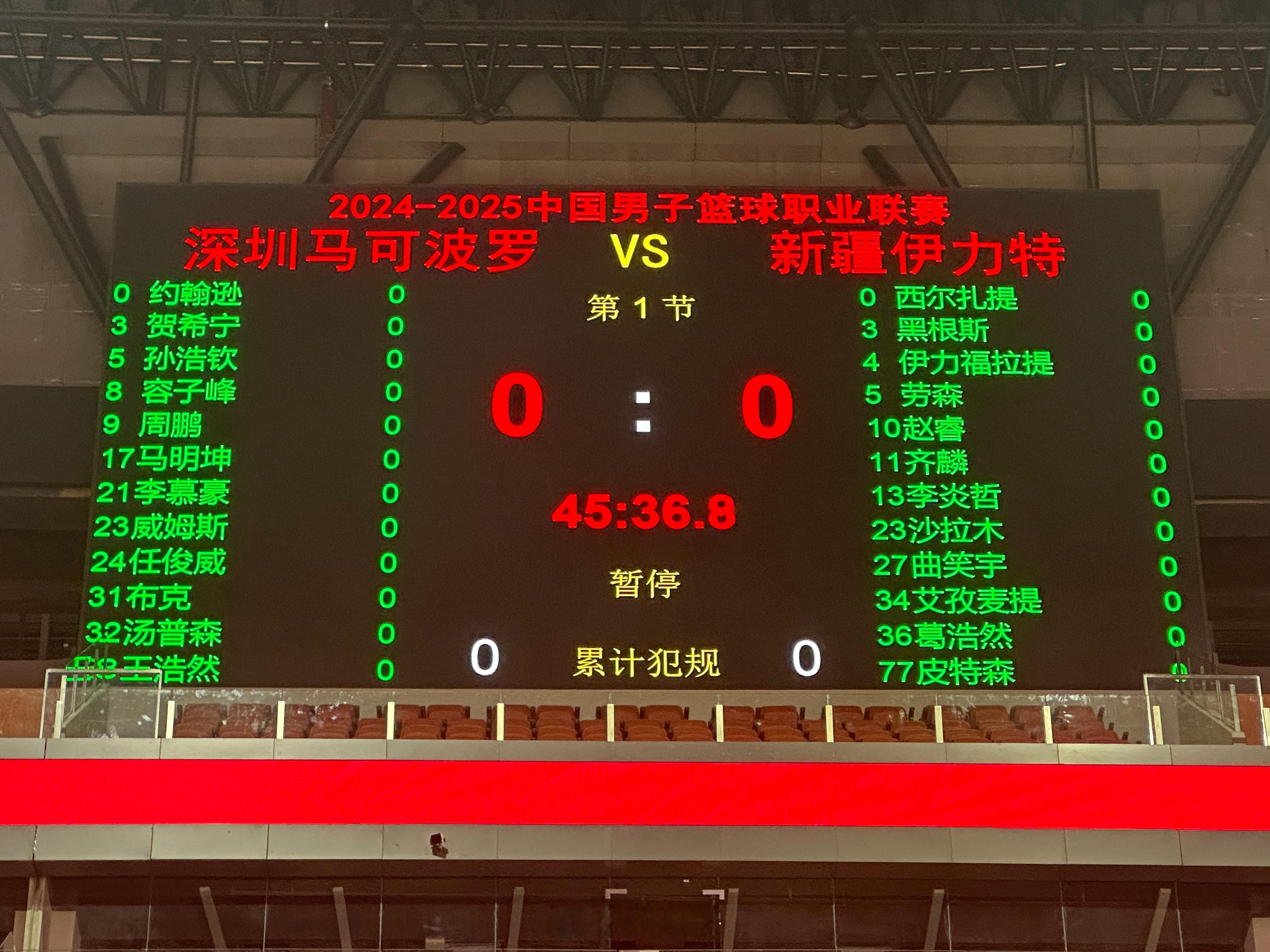 深圳vs新疆大名单出炉  