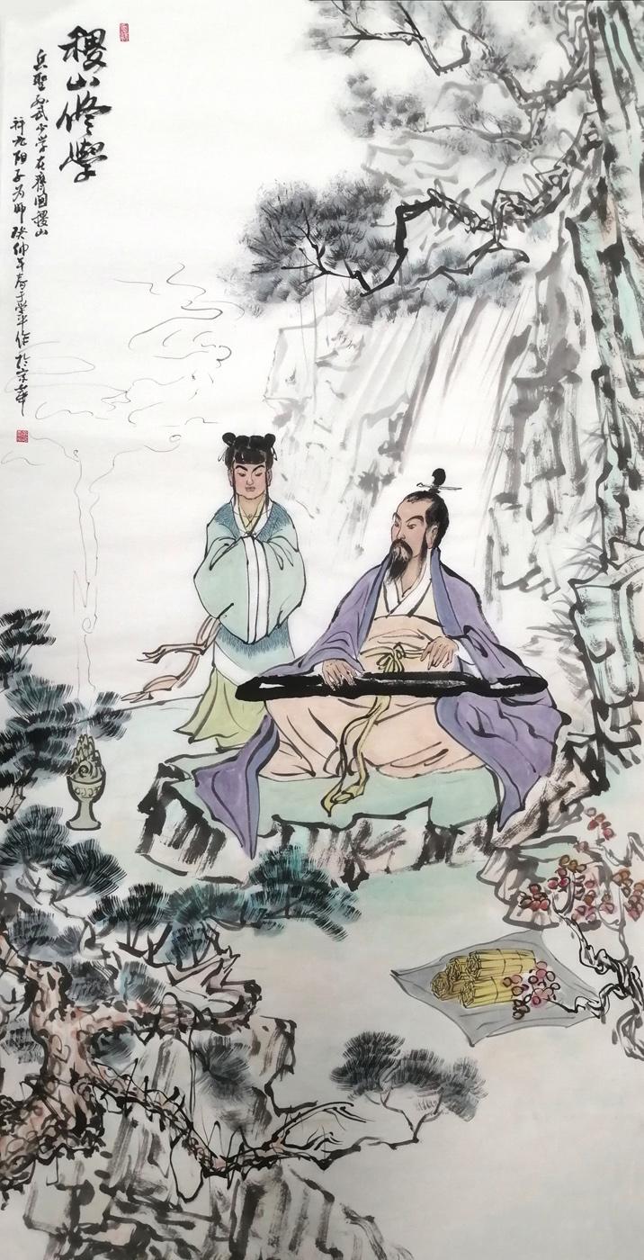 #记录我的2024#画家于学平先生以水墨之韵，绘孙武之智，其画作如诗如画，尽显传