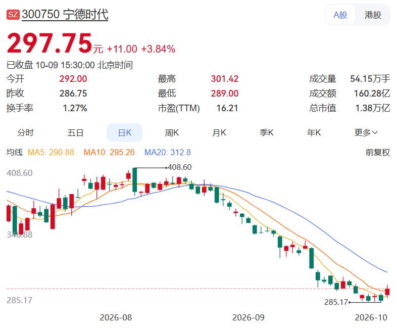 2026.10.09晚间盘后分析（整理汇总）
 
一、今日主力净入前十名
1.宁