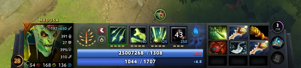 当美杜莎2500万血，两把圣剑你要如何应对呢？dota2趣闻dota2DOTA2