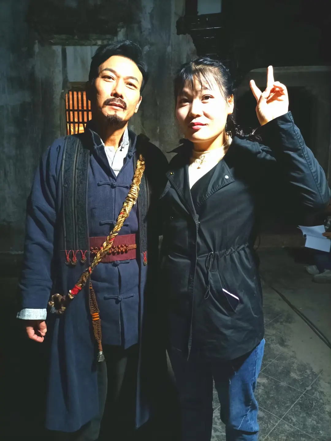 我和最帅最有实力的武打明星钱小豪合影。的明星