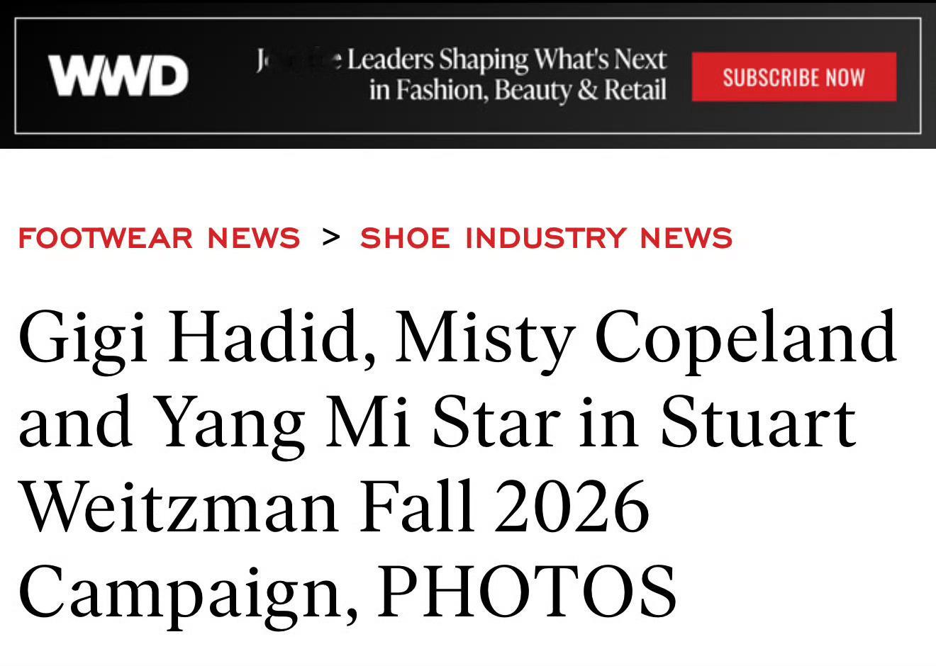 牛大发了，WWD独家首发杨幂再度携手Stuart Weitzman，官宣全球品牌