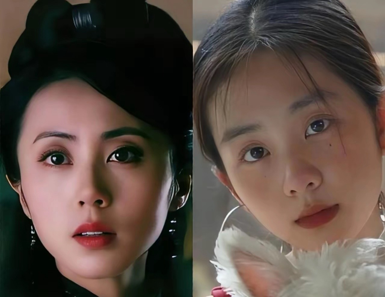 这么看，黄多多的颜值真比不上妈妈孙莉，很显然孙莉的美貌基因被稀释了。孙莉的五官比