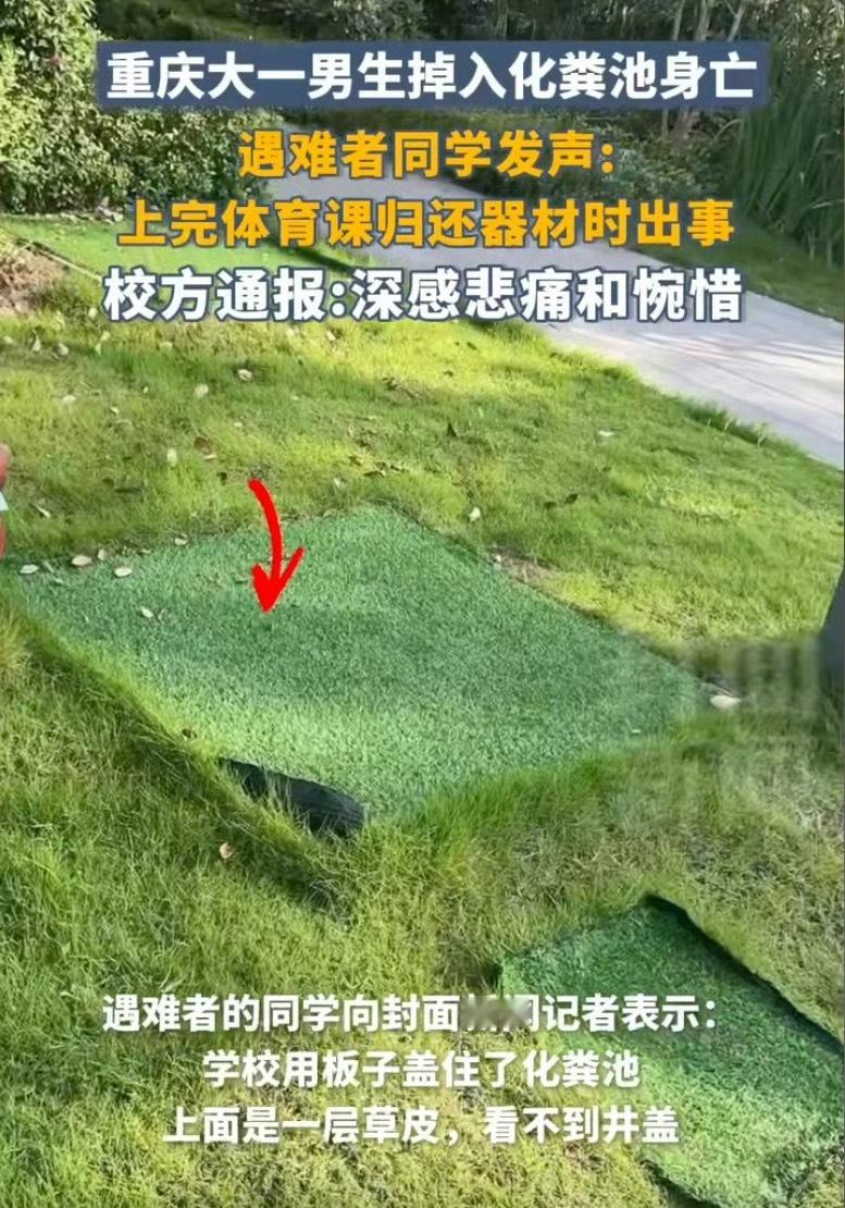 男生掉化粪池遇难妈妈殡仪馆晕倒我tm惊了，这化粪池上面居然还用了和草同色系的伪装
