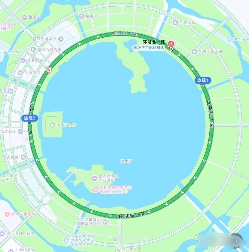 国内最圆的路，国内最圆的湖 