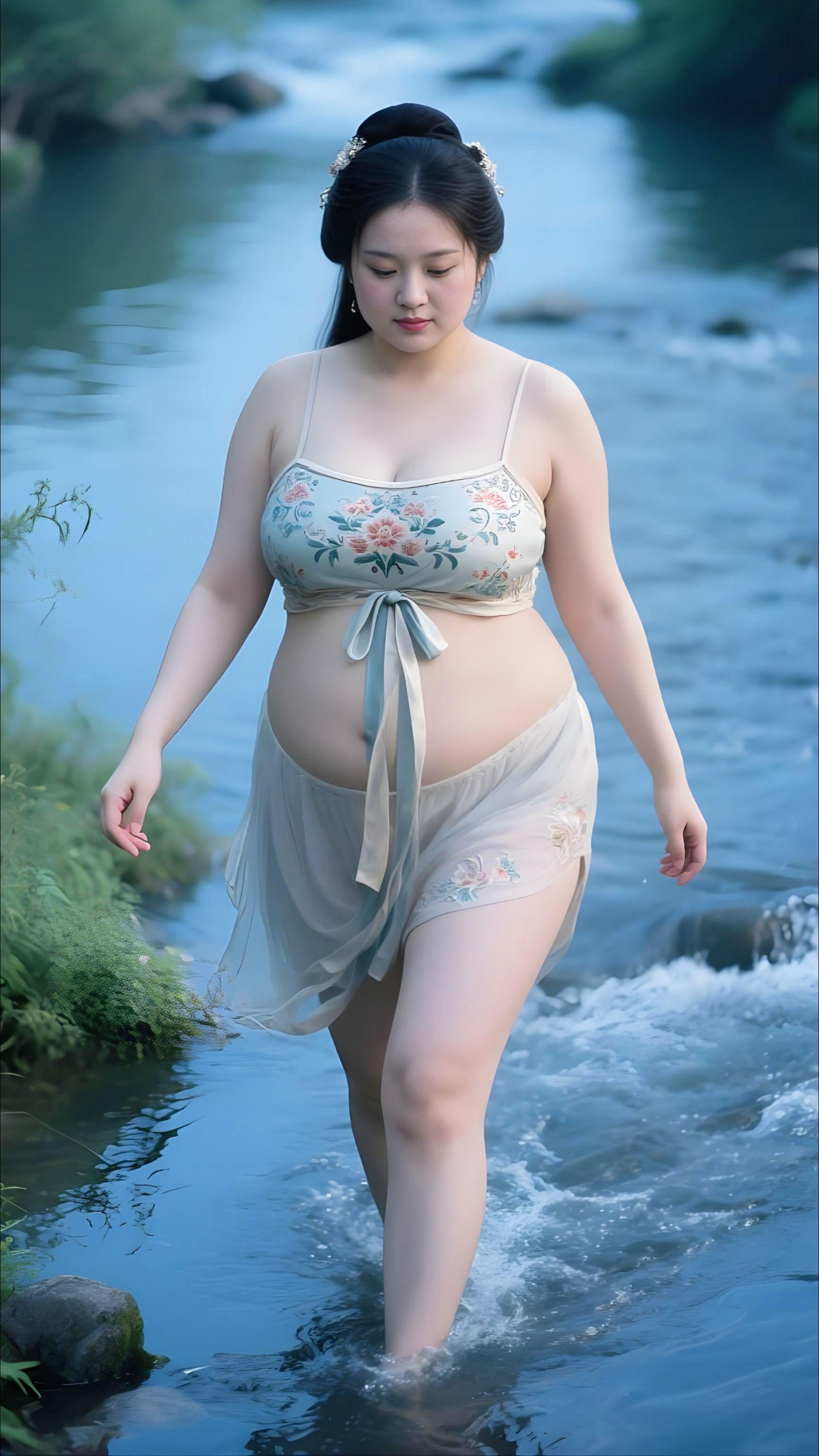 古风美女 泳装👙 完美身材 精致优雅 美女写真