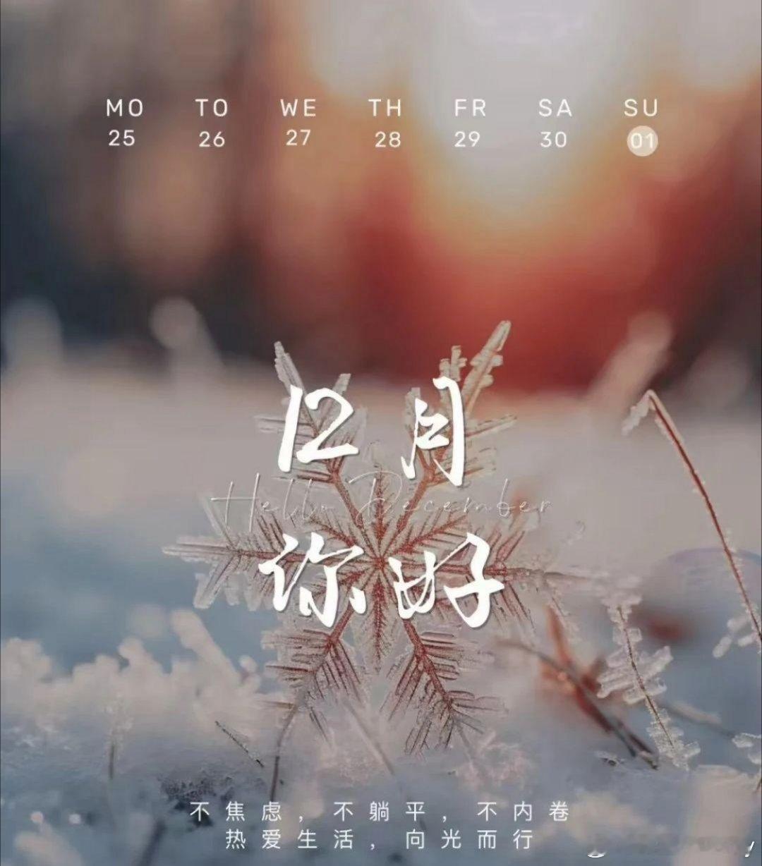我们都到了一个特别需要体面的年龄，不仅外表要堂堂正正，内心也要光明开朗。12月加