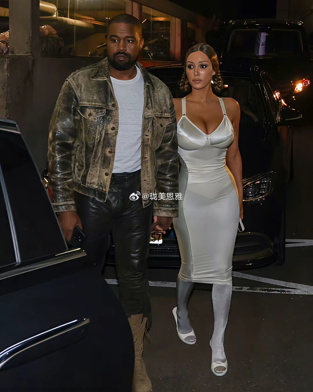 侃爷Kanye West携爱妻Bianca Censori现身位于Amsterd