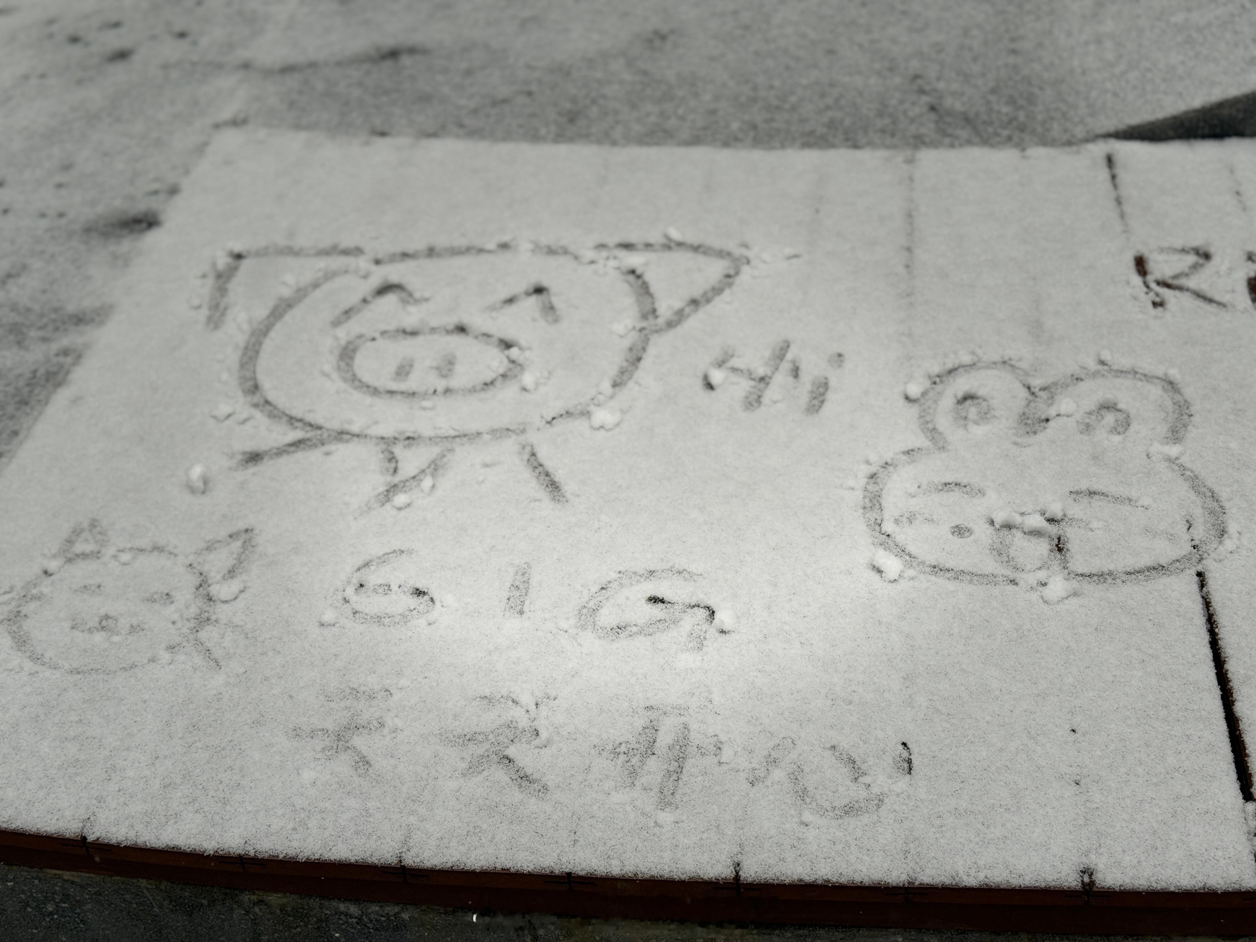 北京初雪，大家都开开心心哦 