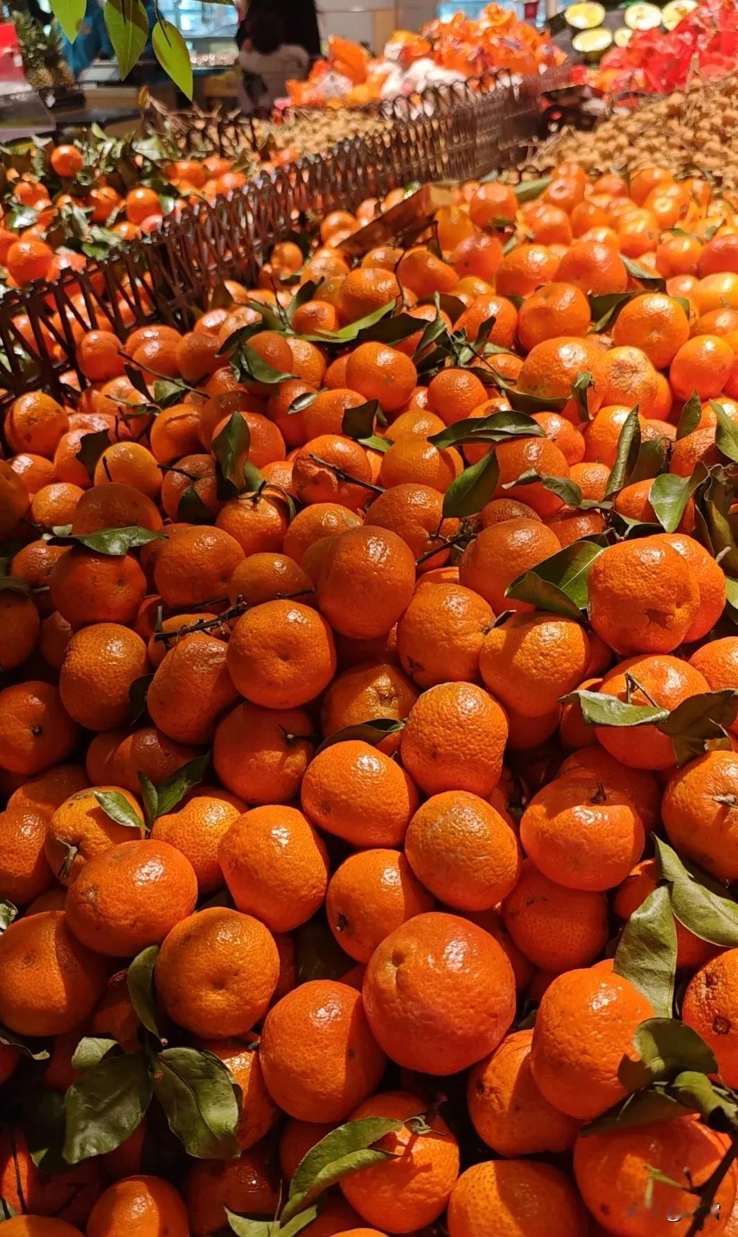 过年怎么能缺少沙糖桔呢？

你看超市里那些刚上架的沙糖桔，

橘红油亮，带着青翠