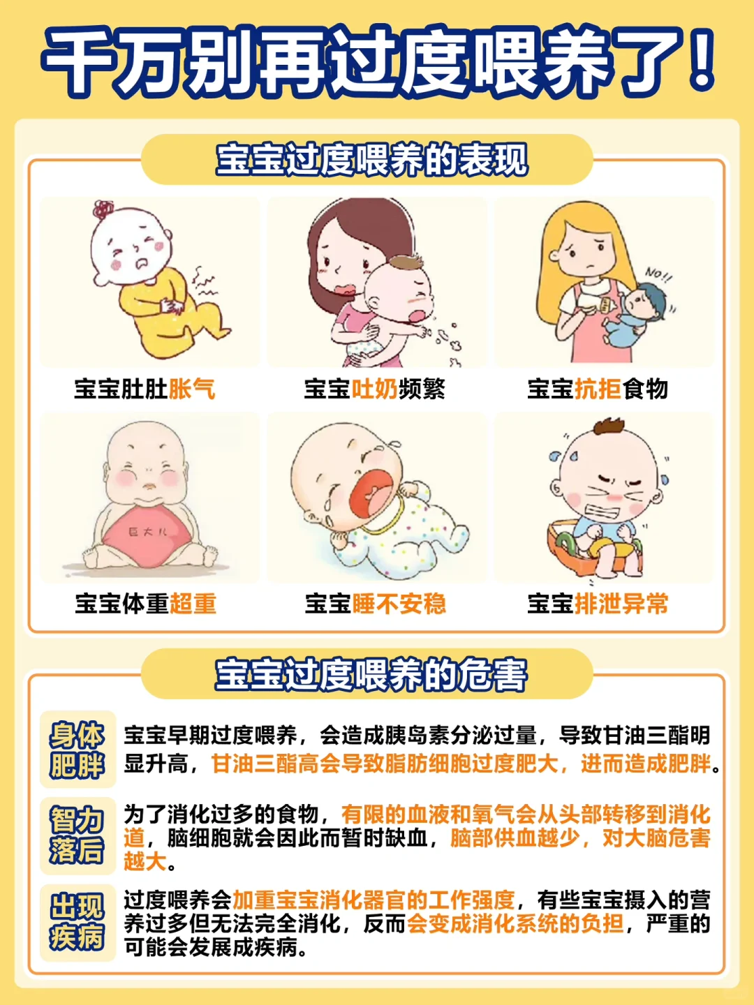 过度喂养危害大⚠️别害了宝宝都不知道‼️