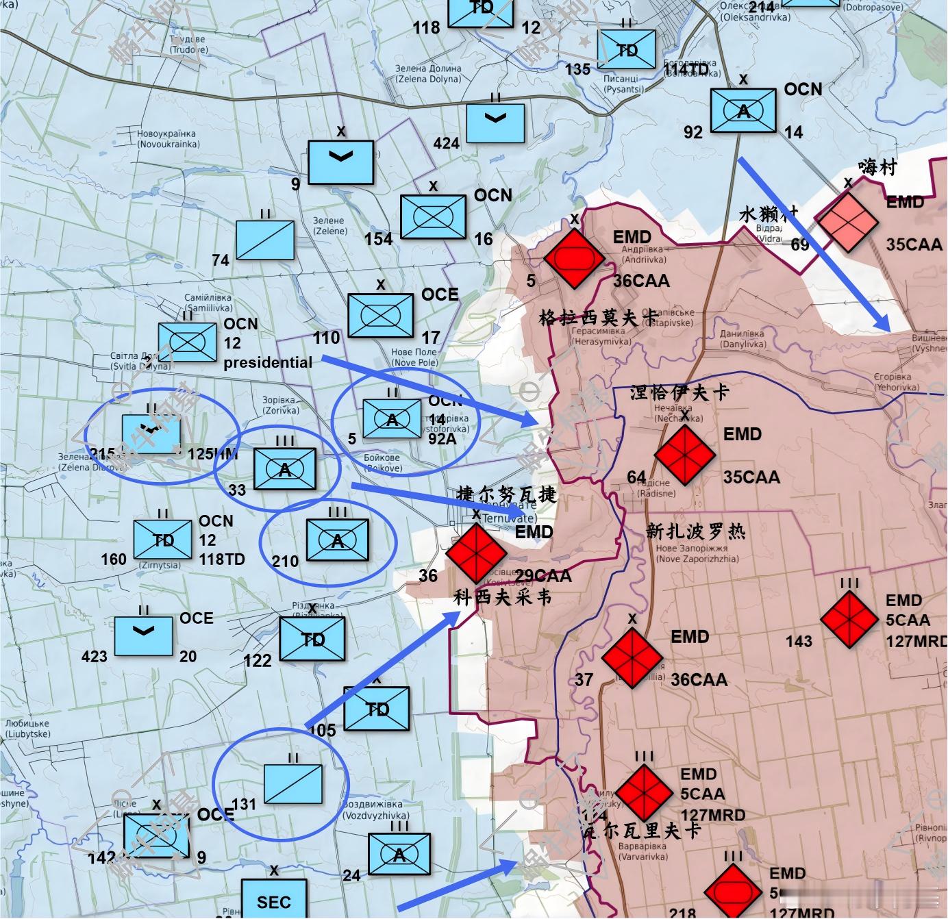 西尔斯基的宠儿们正在扎波罗热朝东方快车发起反攻2月6日清晨，乌克兰部队开始在宽阔