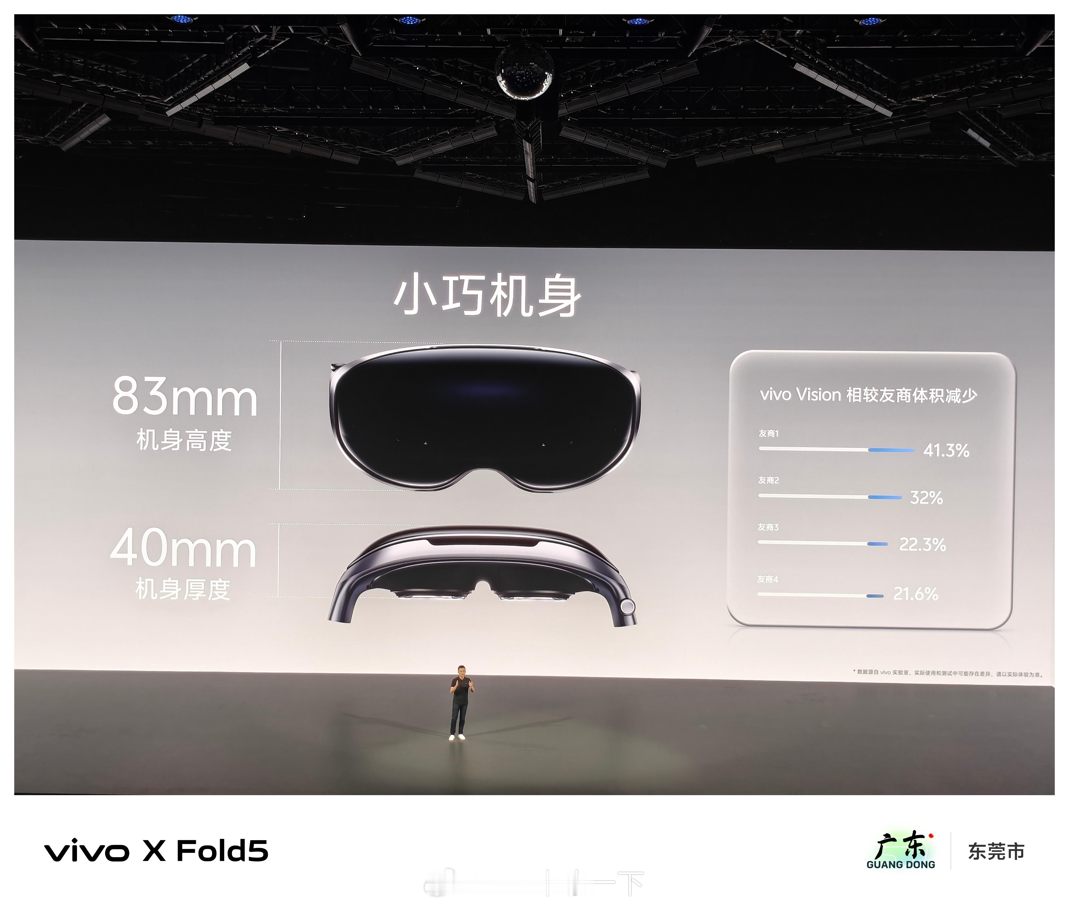 在保证了轻的同时，vivo Vision 也做到了小，机身厚度4公分，高度8.3