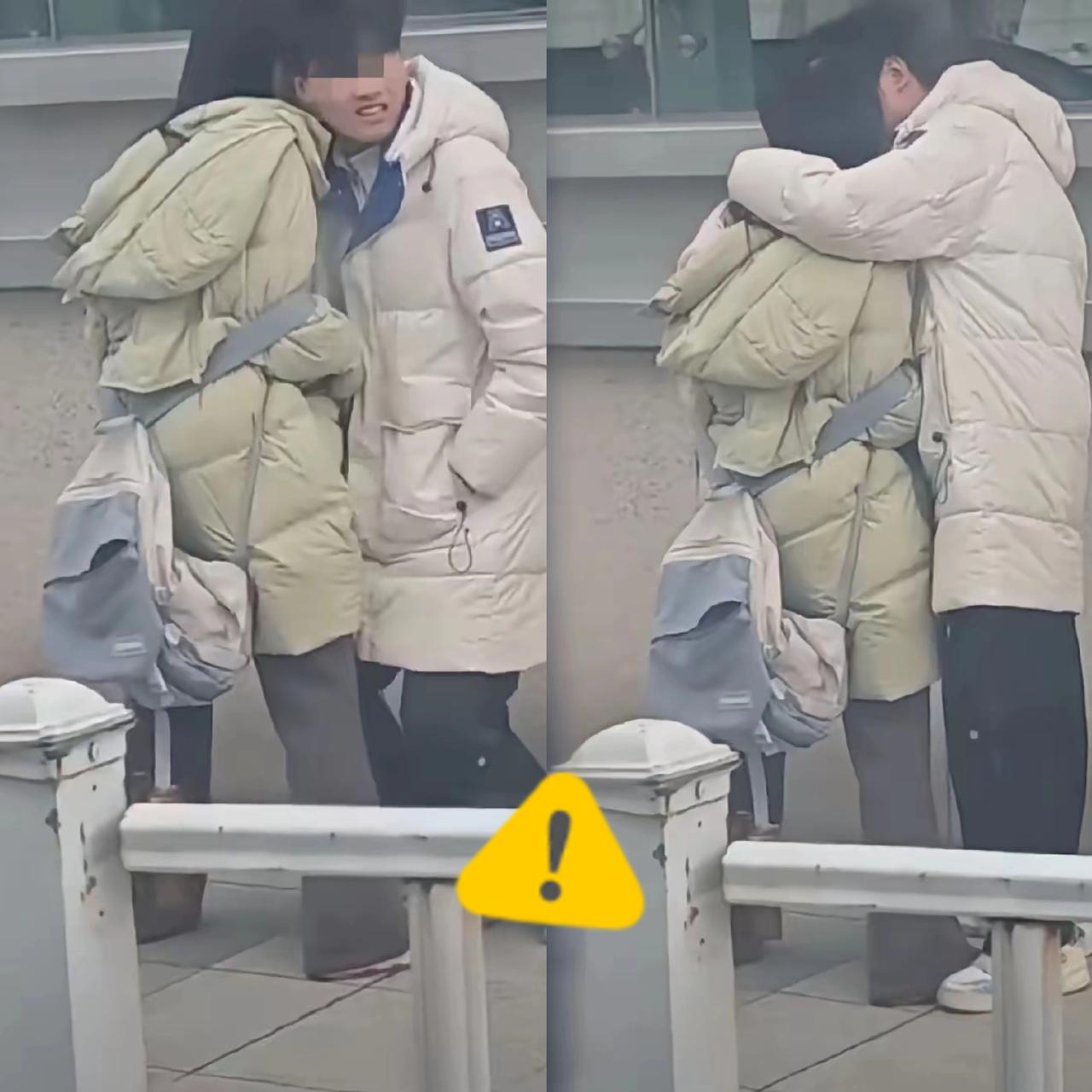 刷到条视频直接看懵了：俩未成年孩子在大街上，就靠件羽绒服挡着，做出些出格举动，真