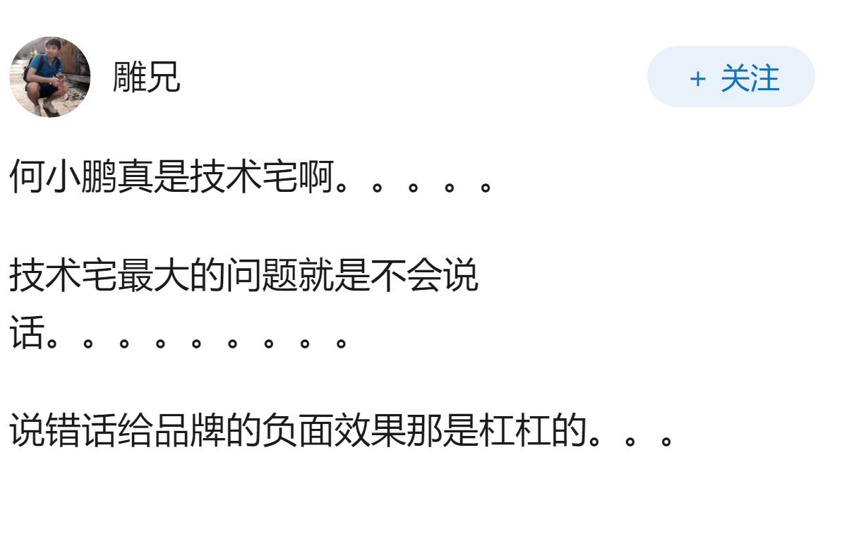 如何看待近期小鹏汽车董事长的言论「小鹏与比亚迪是不同模式，小鹏追求高质量，在欧洲