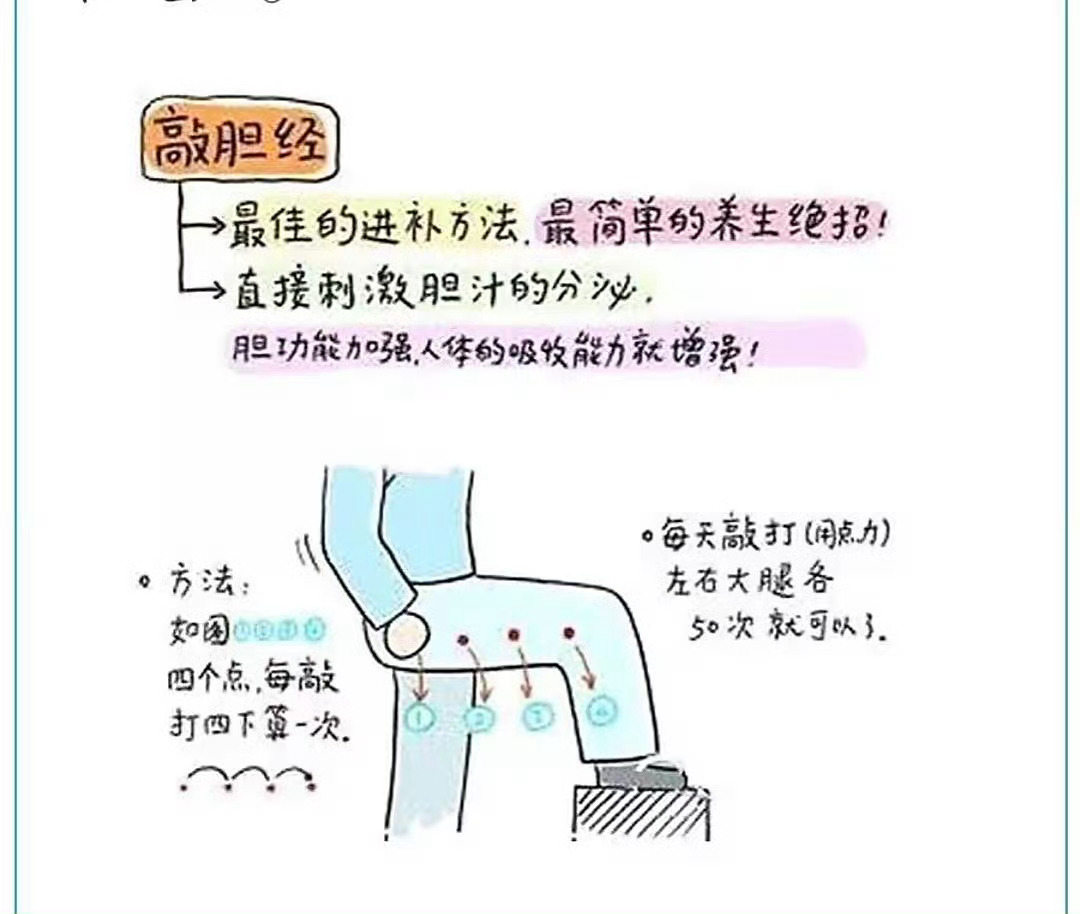 【轻松敲胆经半个月变成小鸟腿】坐在床上伸直双腿，或者把脚放在一个小凳子上，用拳头
