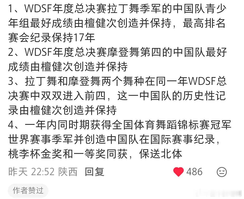 檀健次WDSF推广大使，换个人，这种成绩吹上天 