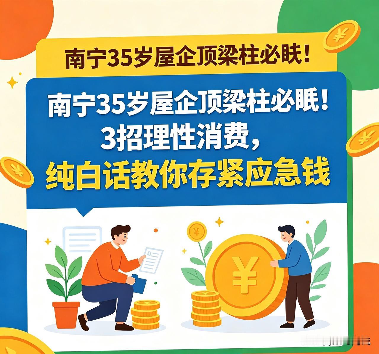 南宁35岁屋企顶梁柱必睇！3招理性消费，纯白话教你存紧应急钱❗
 
南宁35岁的