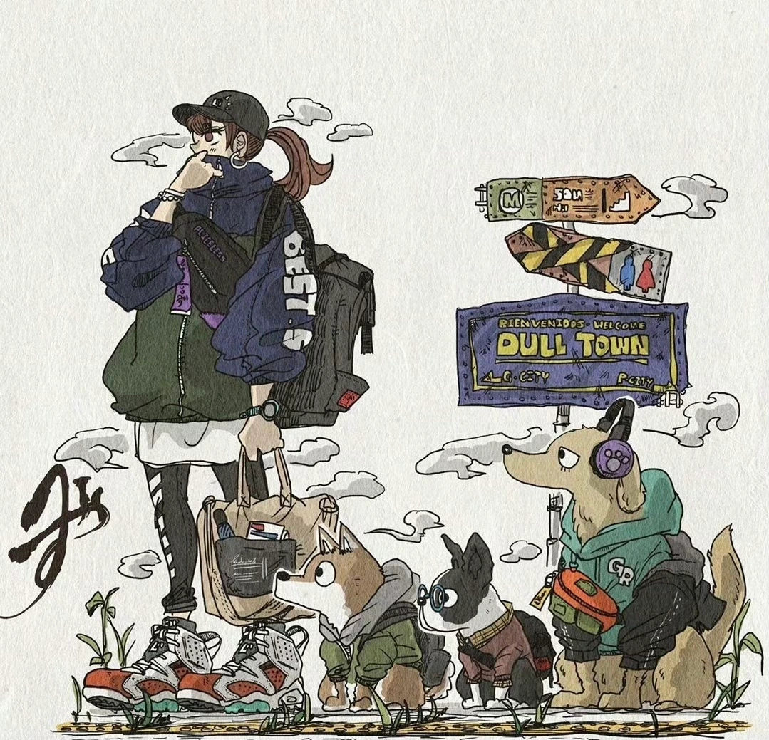 夏日企画壁纸头像灵动的绘法与有趣场景的碰撞日本插画师kazuki_oekaki 