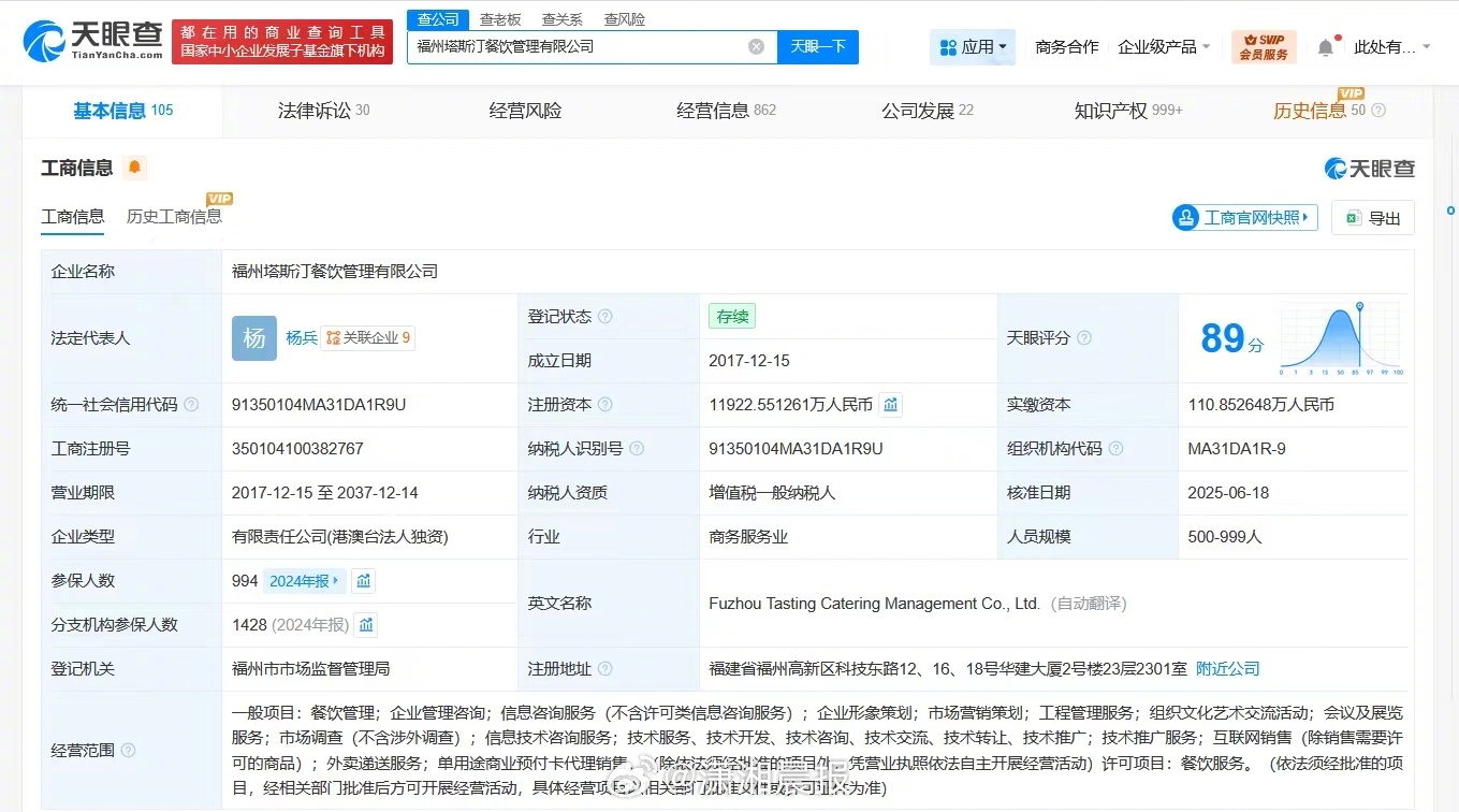 【#盘点塔斯汀商业版图#】#塔斯汀直接持股多家企业#据媒体报道，截至12月2日，