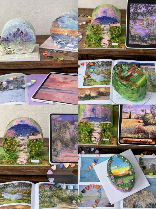 成都几鱼氛围感油画风蛋糕装饰·0310期学员作品 你敢相信吗？[斜眼R...