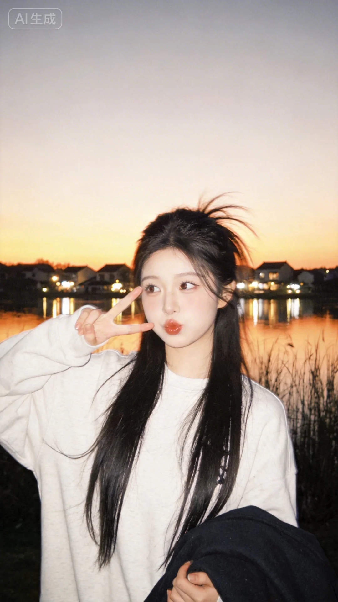 脸部曝光，随手一拍的快照，失焦抖动，CCD 质感，妖冶，魅惑，搞怪，卖萌，随机可