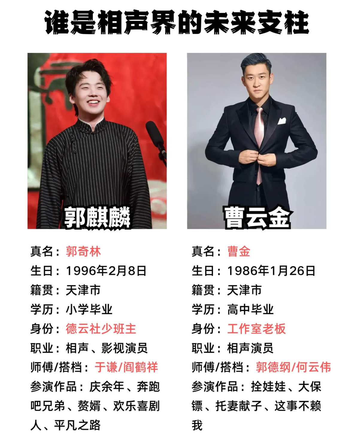 感觉未来的相声界支柱是曹云金[思考] ​​​