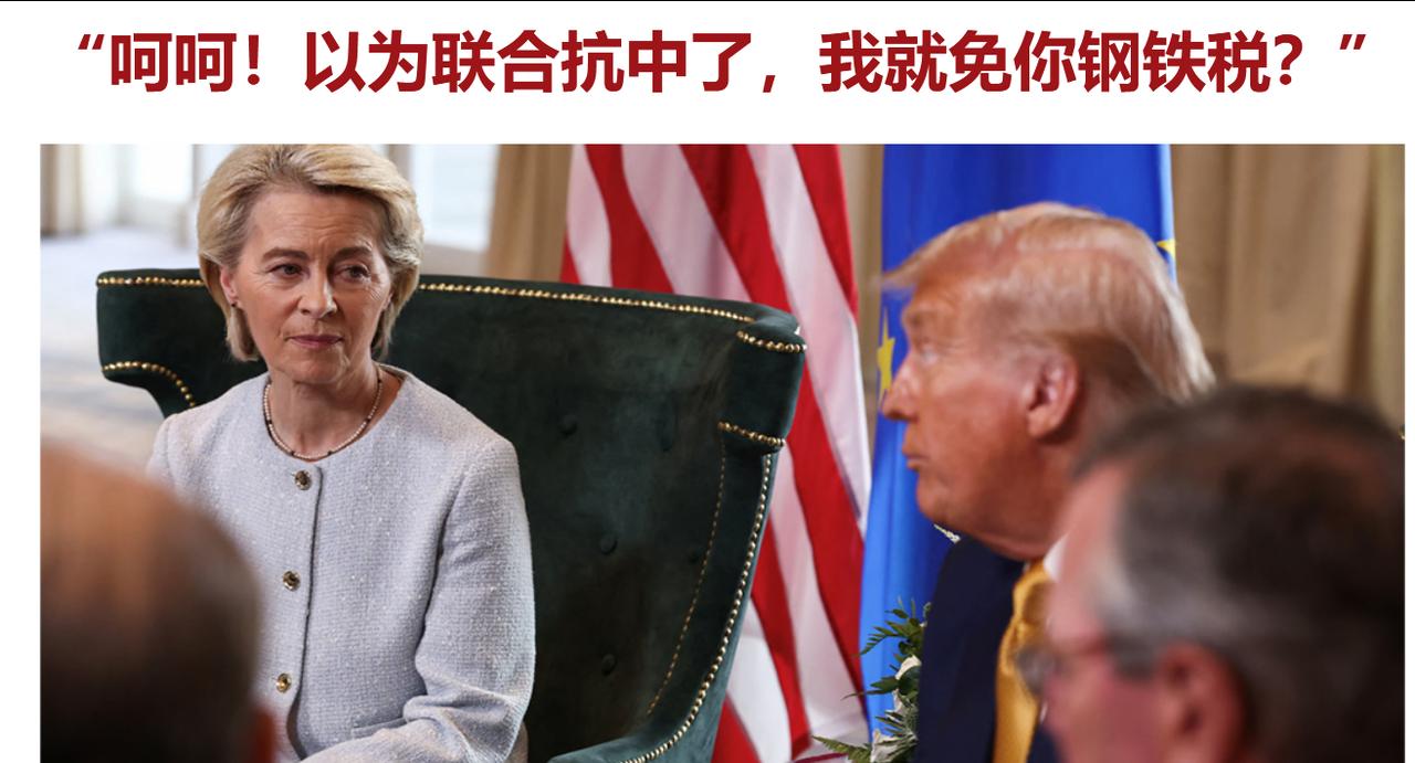 天真，以为联合抗中就可以被放一马，欧洲还是被美国耍了。特朗普政府此前决定扩大面临
