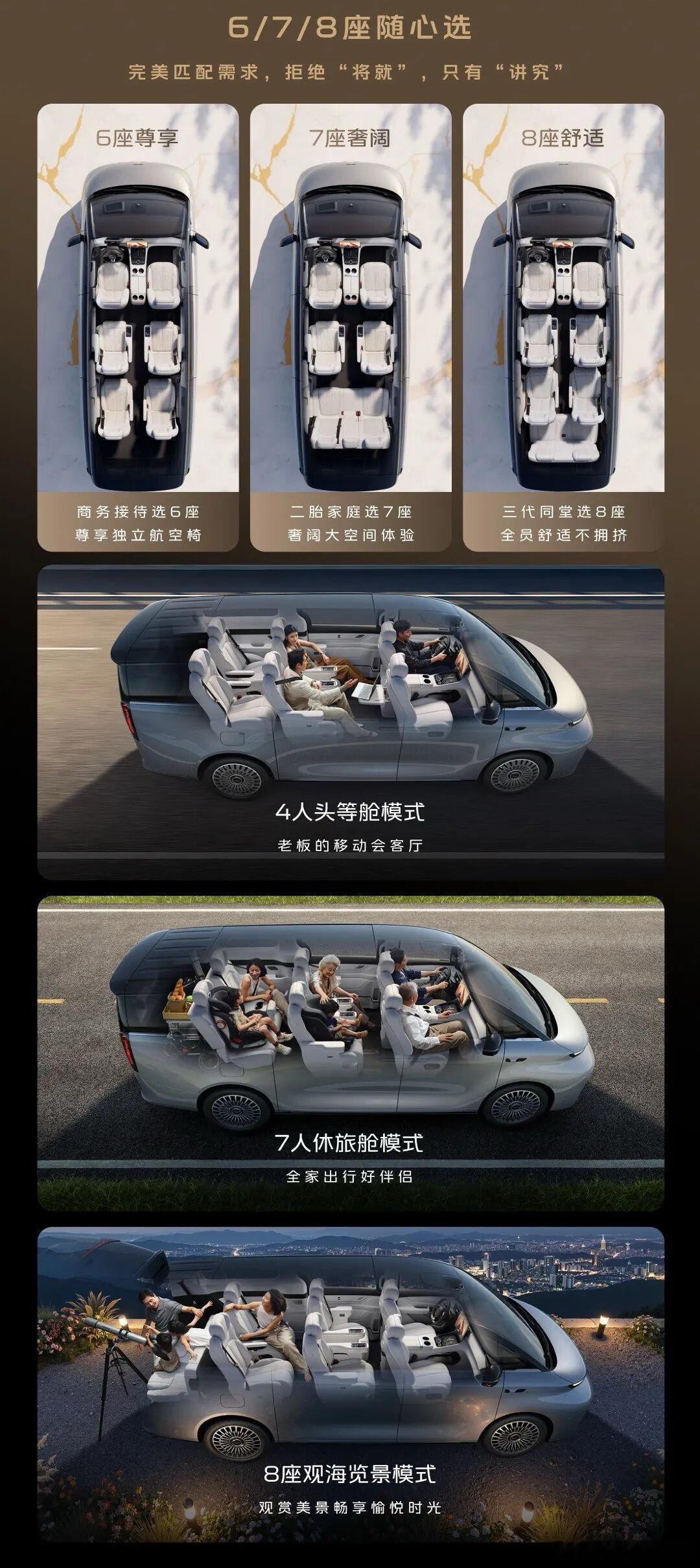 MPV现在都卷到8座大空间了，这点真挺吸引人的，两个孩子加双方父母，或者两个孩子