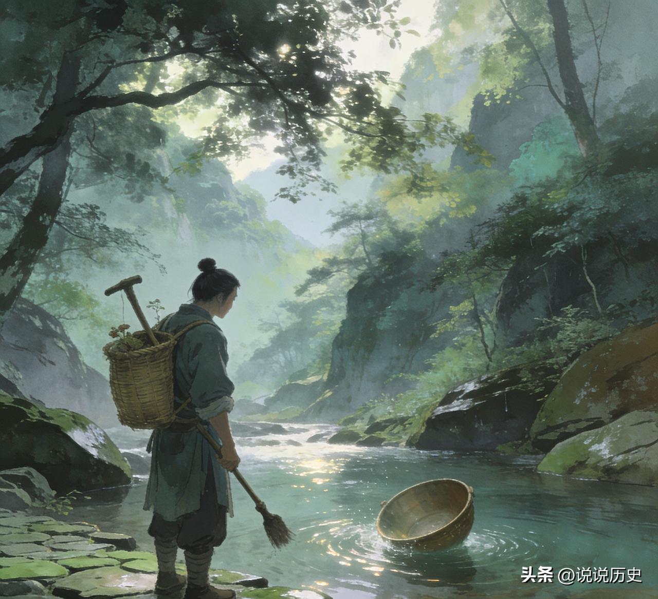 明朝有个叫徐逸的人进山采药，不知不觉到了山林深处，此时已夕阳西下。正进退两难时，