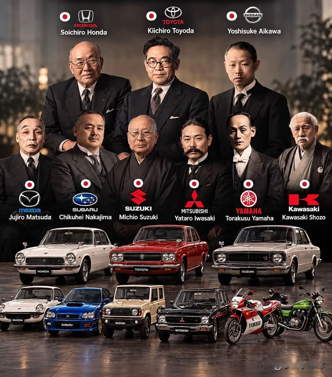 🚗 日本汽车品牌创始人：传奇车企背后的远见者 🇯🇵🏍️
 
一起来认识这