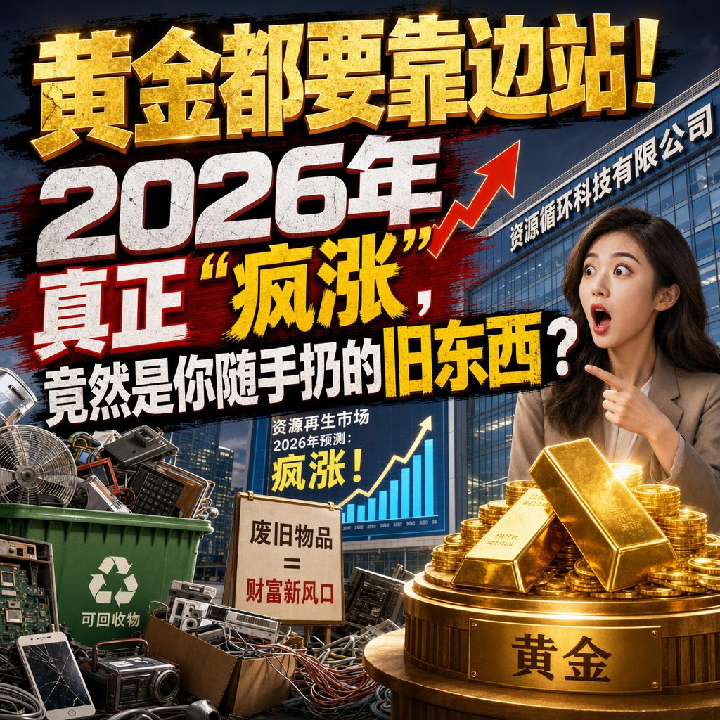 旧手机别急着扔进抽屉，报废电池更别当废铁卖。
2026年真正在悄悄涨价的，不是金