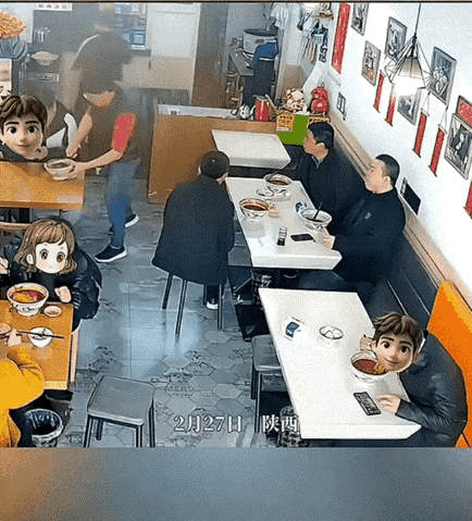 “必须严惩”！陕西西安，3个男子到一家面馆吃面，不料，3人吃完面后坐在位子上久久