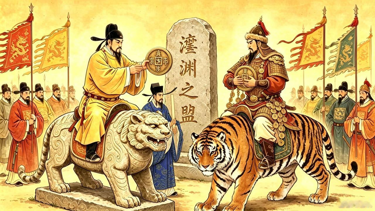 那日，宋真宗派太监询问曹利用：和辽国和谈要赔多少钱？曹伸出三指却不回答！真宗大惊