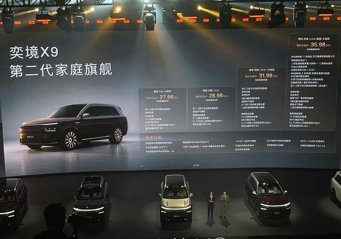 夯爆了！！！奕境X9含置换权益1万元之后的限时优惠价是27.98万-45.98万