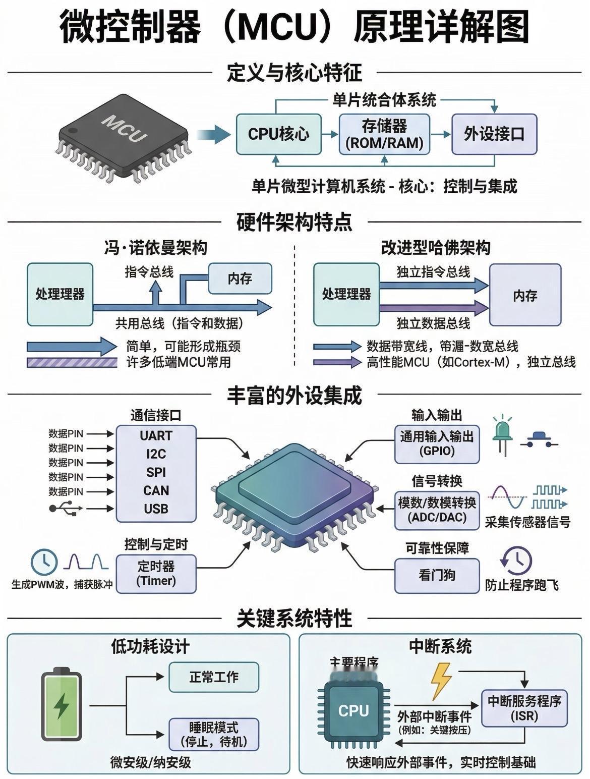 什么是MCU?
MCU全称MicrocontrollerUnit，翻译过来就是微