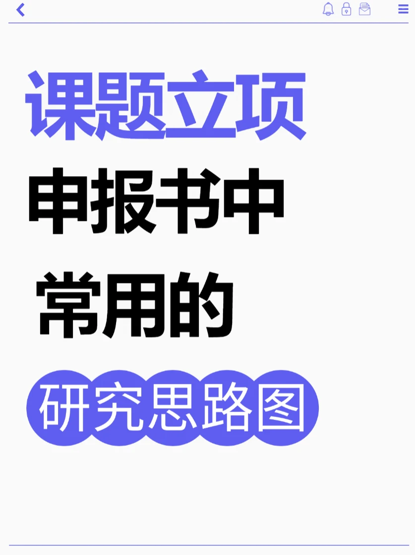 课题立项申报书中常用的研究思路图！