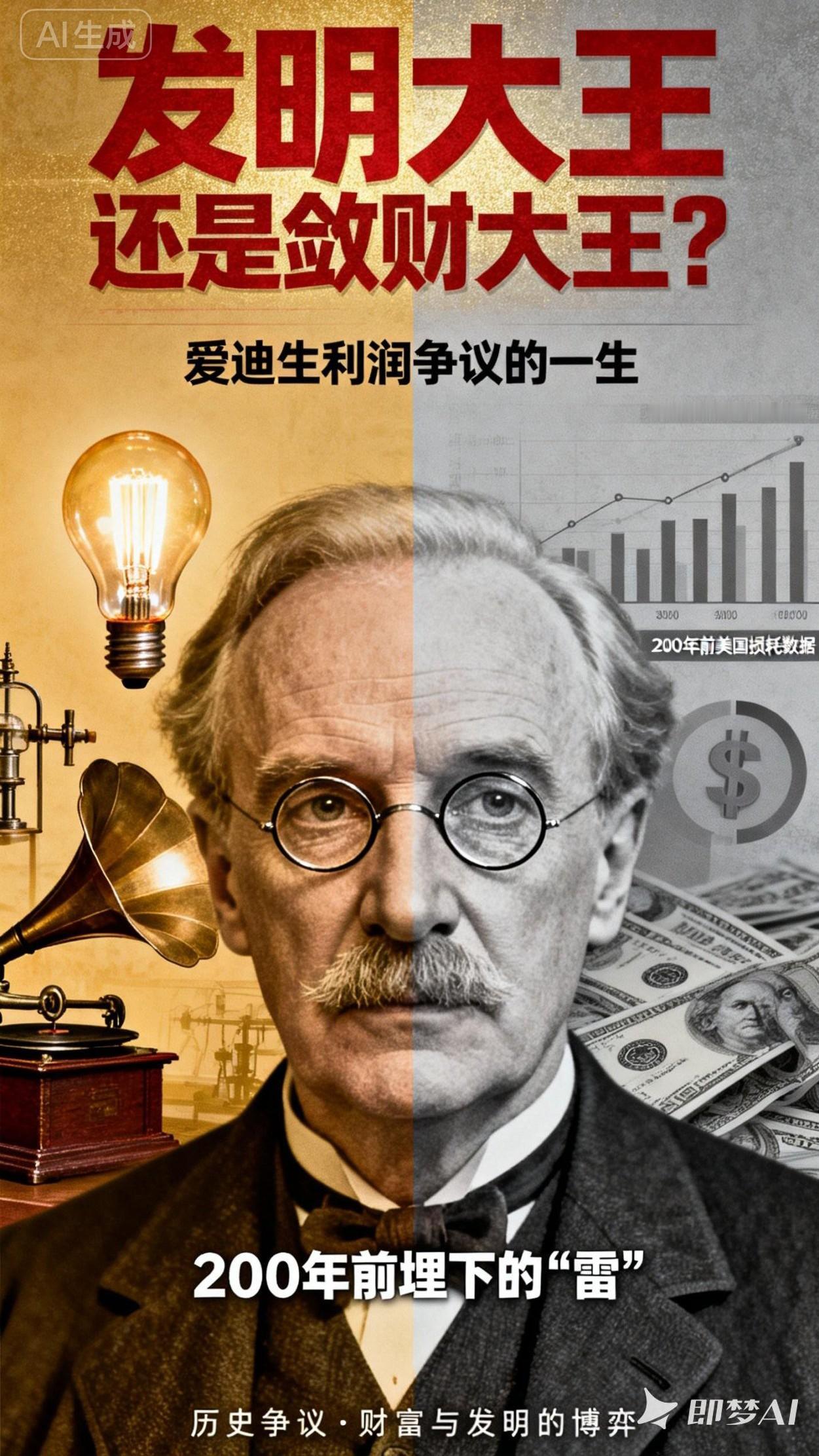 没想到发明大王爱迪生给老美挖了这么大的坑！哈哈，好伟大的科学家！[大笑]
   