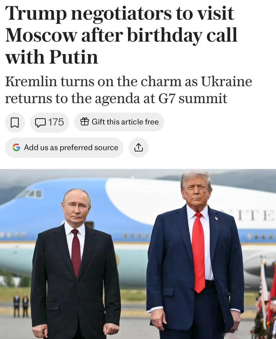 據俄羅斯總統助理 Yuri Ushakov 表示，根據 Donald Trump