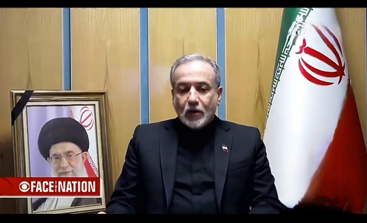 昨天伊朗外长阿拉格齐在接受美国哥伦比亚广播公司（CBS）《面向全国》节目采访时发