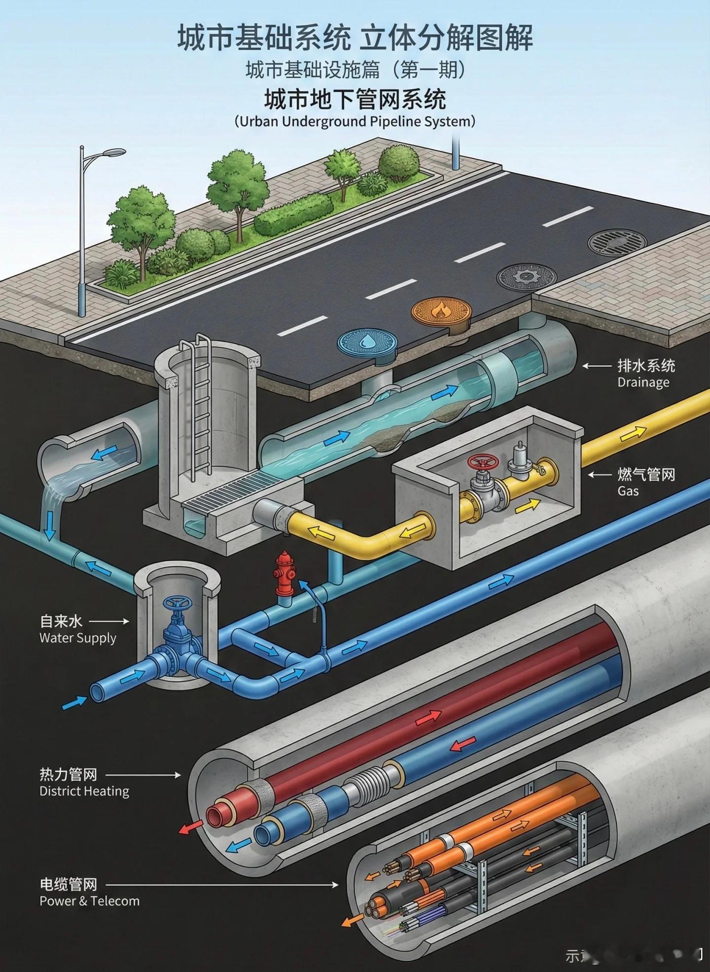 来见识一下城市的地下管网！我们脚下其实隐藏着很多大智慧… 