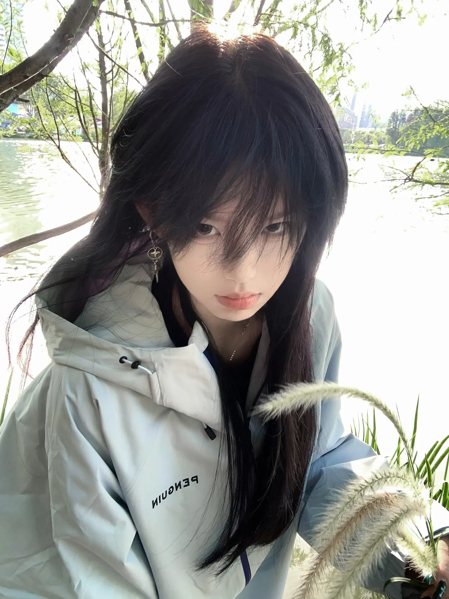 我和你初遇。黑发